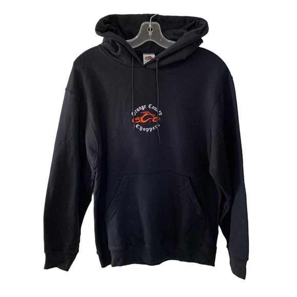 Vintage Other - 2000s Orange County Choppers Black & Orange 2 Sided Graphic Faded Hoodie NWOT